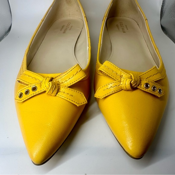 Cole Haan Shoes - 7.5 Cole Haan Signature Grand OS Yellow Alice Bow Skimmers